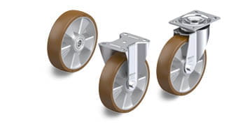 ALB wielen met polyurethaan loopvlak van Blickle Besthane 