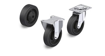 POEV elastische massief rubberen wielen 'Blickle EasyRoll'